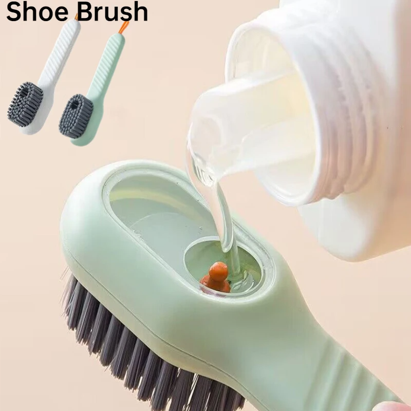 Long-Handle Soft Bristle Cleaning Brush Ideal for Shoes, Clothes, and Household Cleaning