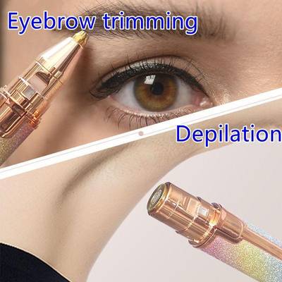 2 In 1 Electric Eyebrow Trimmer Makeup Painless Eye Brow