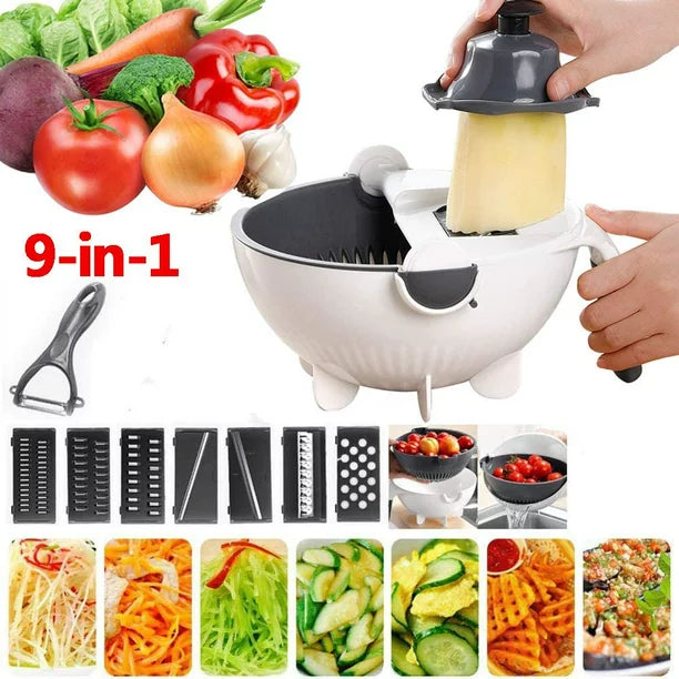 Sharp Bladed Multifunctional Vegetable Cutter With Drain Basket