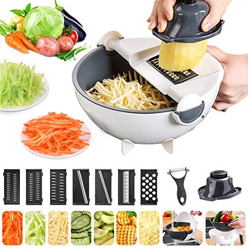 Sharp Bladed Multifunctional Vegetable Cutter With Drain Basket