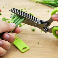 5 Layered Stainless Steel Vegetable Scissor Cutter