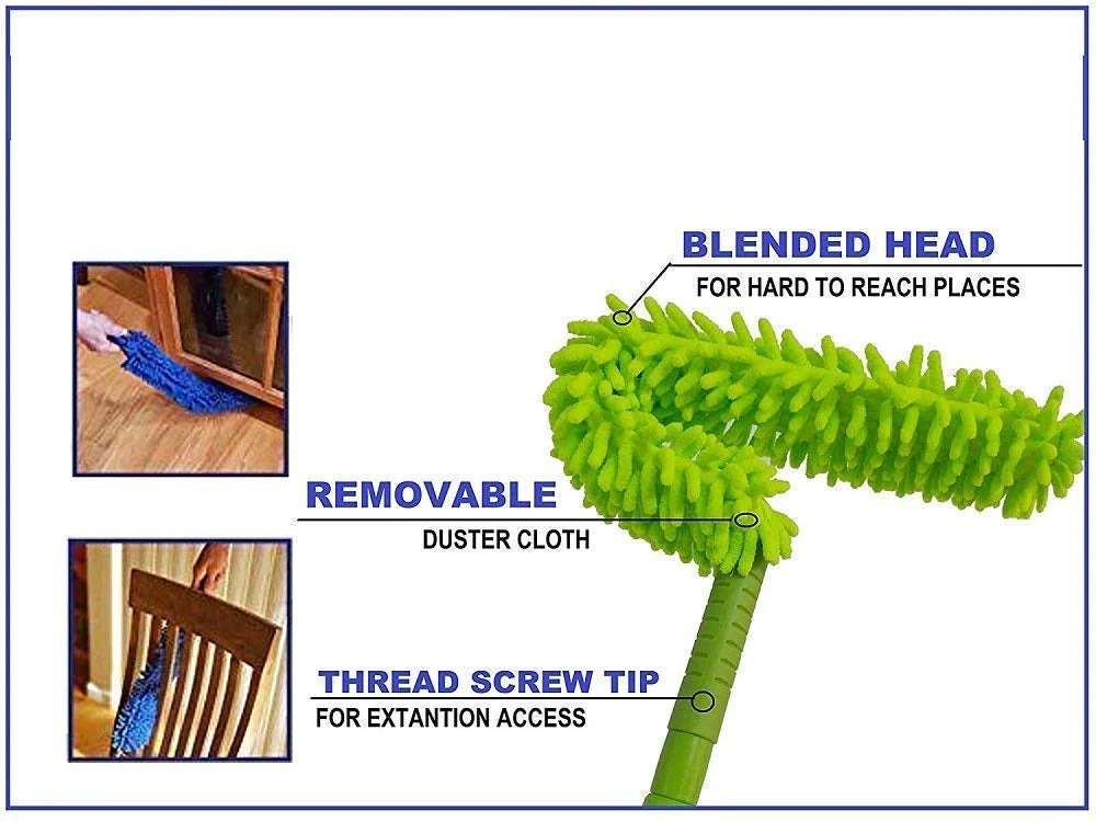 Flexible Micro Fiber Duster Extendable Rod – Fan Duster